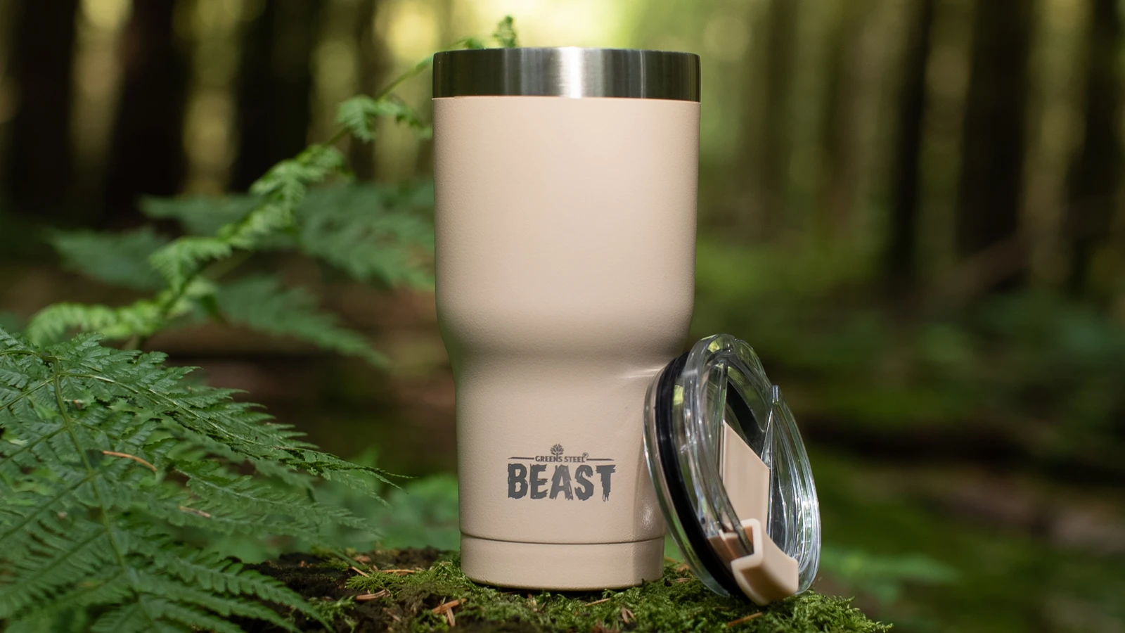 Greens Steel BEAST 20 oz Tumbler shown in everyday use