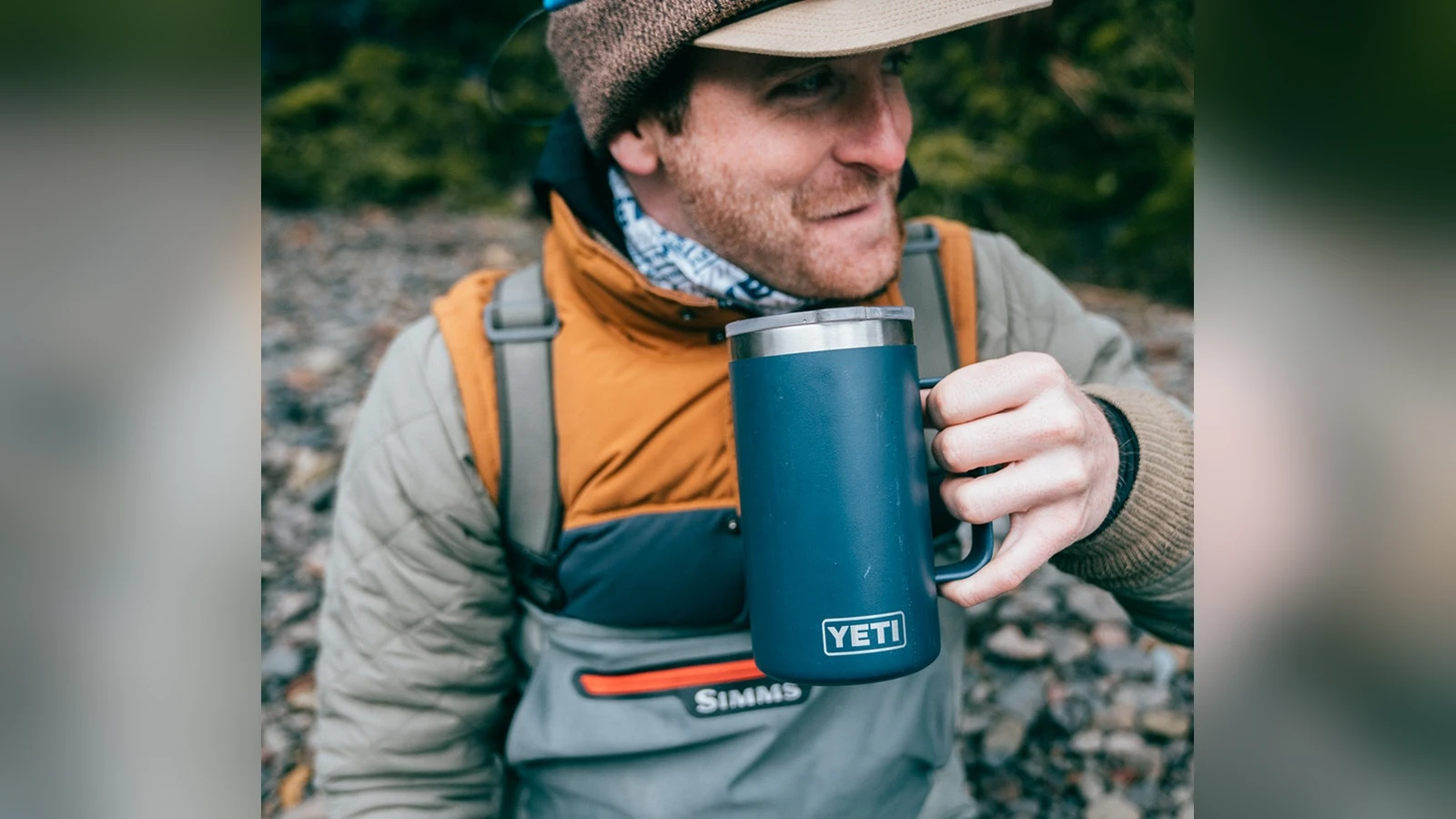 YETI Rambler 24 oz Mug with MagSlider Lid shown in everyday use