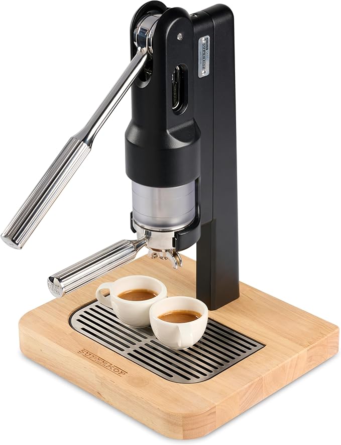 SUPERKOP manual lever espresso maker mounted on a wall
