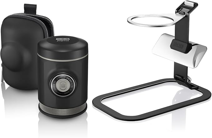 Wacaco Picopresso handheld portable espresso maker being used outdoors