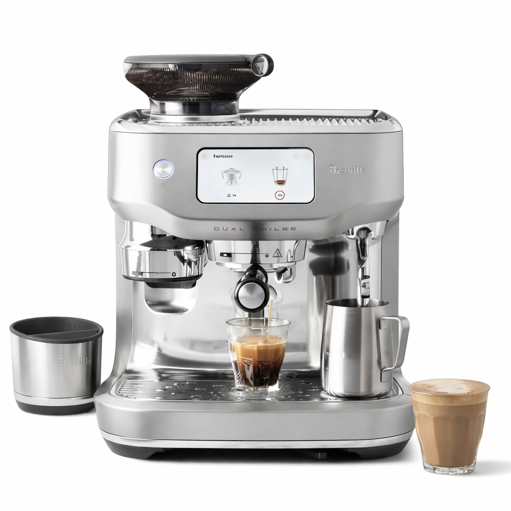 Breville Oracle Dual Boiler espresso machine with built-in grinder and dual boiler design