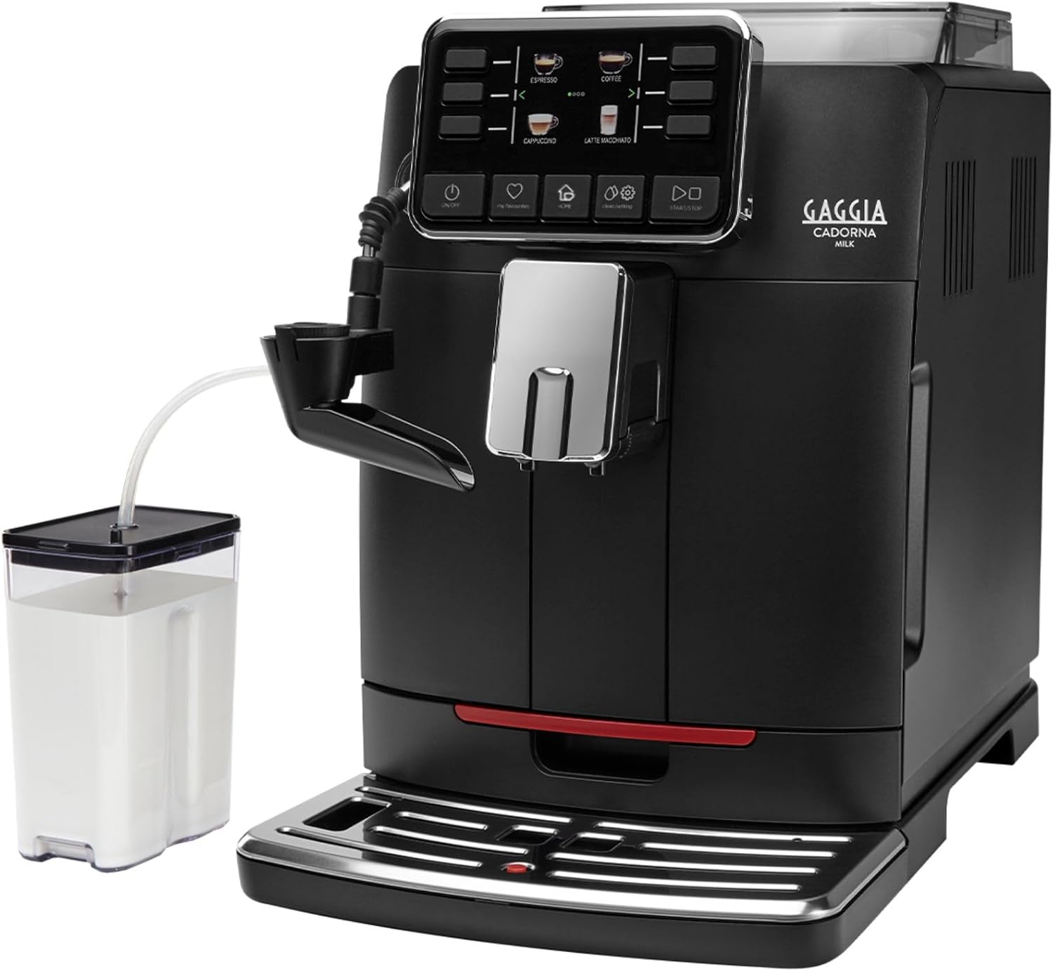Gaggia Cadorna Milk super-automatic espresso machine with Capp-in-Cup milk system and ceramic burr grinder