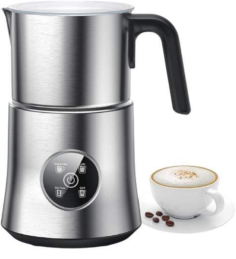 PSIIDAN 4-in-1 milk frother with detachable pitcher