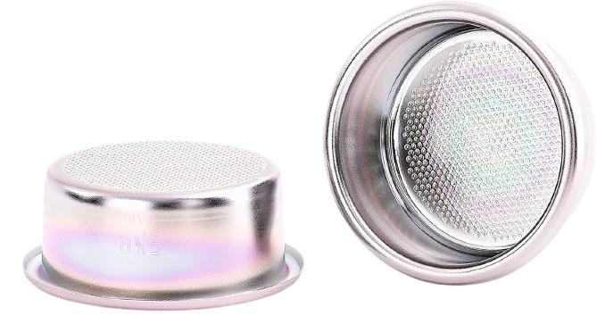 E&B Lab by IMS Nanoquartz ridgeless basket with 715 holes for 58mm portafilters